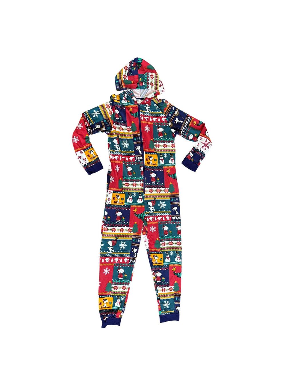 Bed Head PJs x Peanuts One-Piece Men's Holiday Snoopy Pajamas Size Medium